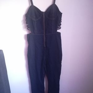 Material Girl denim romper